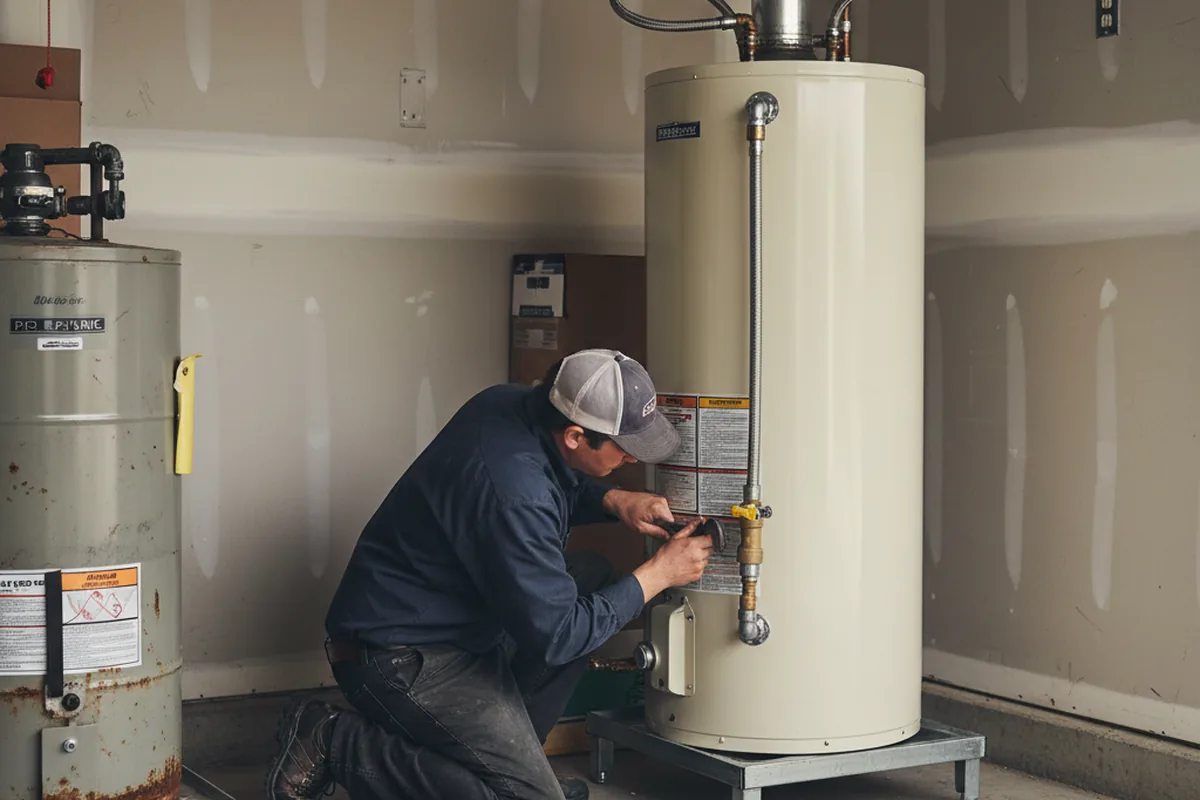 Water heater and shutoff valve replacement in Blue Island